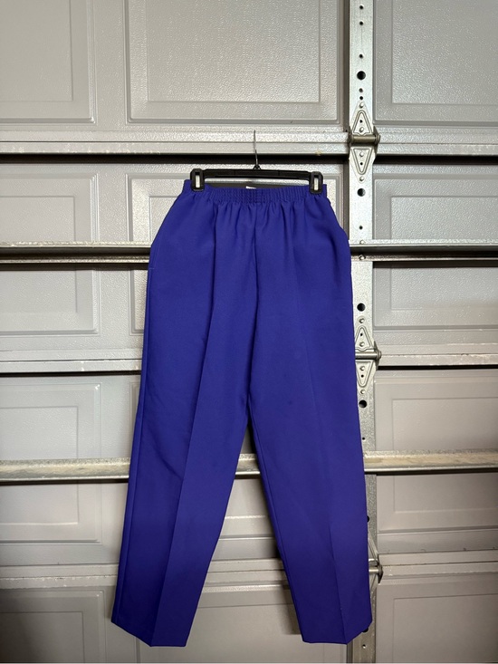 BonWorth Pants - Women’s Purple Elastic-Waist Dress Trouser Pants S PETITE